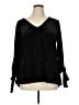 Halogen Black Long Sleeve Blouse Size XL - photo 1