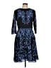 Erdem Print Blue Cocktail Dress Size 10 - photo 1