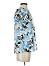 Liz Claiborne 100% Polyester Floral Blue Short Sleeve Blouse Size XS - photo 4