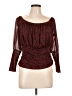 Express 100% Polyester Red Long Sleeve Blouse Size L - photo 1