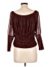 Express 100% Polyester Red Long Sleeve Blouse Size L - photo 2