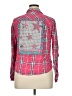 SO 100% Rayon Plaid Pink Long Sleeve Button-Down Shirt Size XL - photo 2