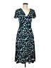 Eliza J Print Teal Casual Dress Size 6 - photo 1