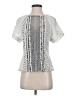 Byron Lars Beauty Mark Silver Short Sleeve Blouse Size 2 - photo 1