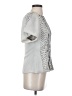 Byron Lars Beauty Mark Silver Short Sleeve Blouse Size 2 - photo 4