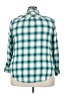 Relativity 100% Rayon Plaid Teal Long Sleeve Button-Down Shirt Size 3X - photo 2