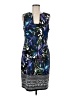 Connected Apparel Graphic Blue Cocktail Dress Size 8 - photo 1