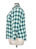 Relativity 100% Rayon Plaid Teal Long Sleeve Button-Down Shirt Size 3X - photo 5