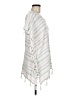 Surf Gypsy 100% Viscose White Poncho Size M - photo 4