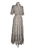 Max Studio Paisley Gray Casual Dress Size L - photo 2