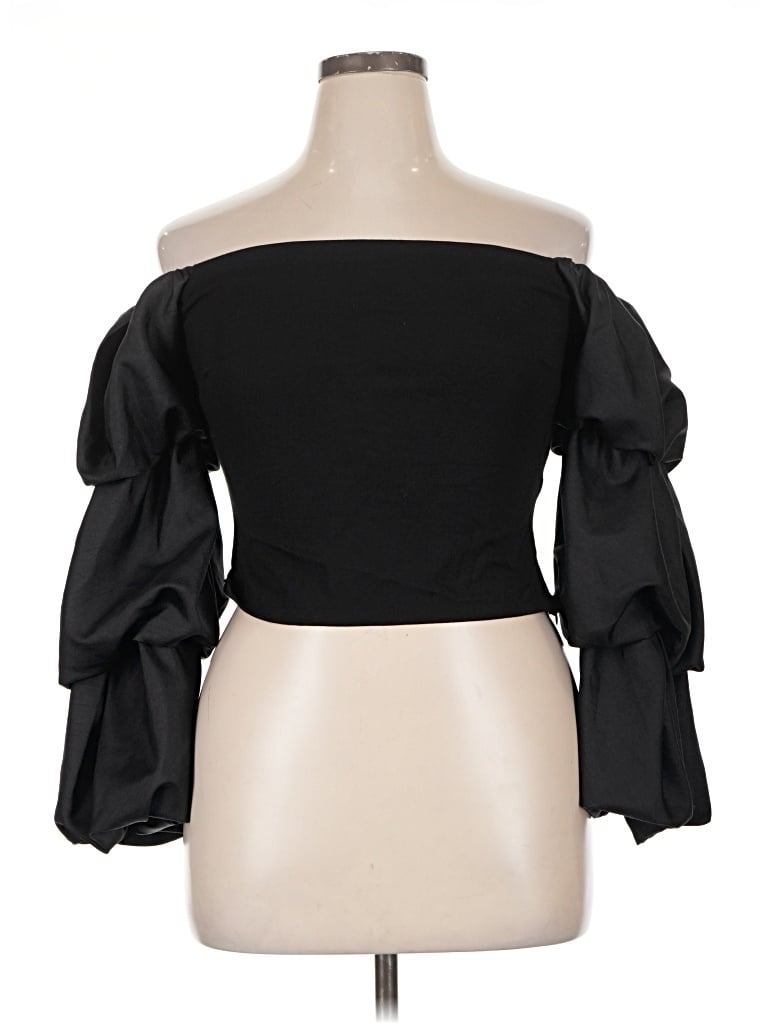 Pre-owned Sunday In Brooklyn 3/4 Sleeve Blouse In Black