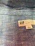 Gap 100% Linen Blue Long Sleeve Button-Down Shirt Size L - photo 7