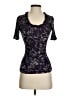 Classiques Entier Animal Print Floral Purple Short Sleeve Top Size XXS - photo 1