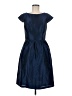 Alfred Sung 100% Polyester Solid Blue Casual Dress Size 8 - photo 1