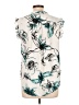 DKNY 100% Polyester Floral Ivory Sleeveless Blouse Size L - photo 2