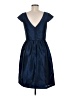 Alfred Sung 100% Polyester Solid Blue Casual Dress Size 8 - photo 2