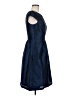 Alfred Sung 100% Polyester Solid Blue Casual Dress Size 8 - photo 4