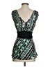 French Connection Graphic Green Sleeveless Top Size 4 - photo 2