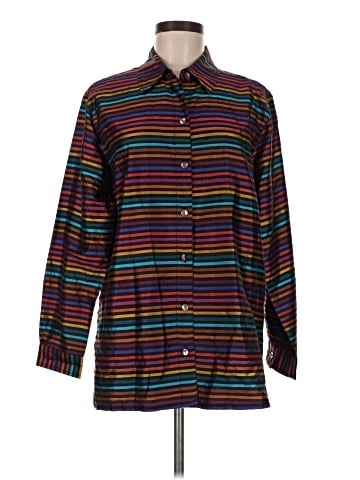 Chico's Design Long Sleeve Silk Top (view 1)