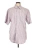 Chaps 100% Cotton Checkered-gingham Pink Short Sleeve Button-Down Shirt Size L - photo 1
