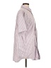 Chaps 100% Cotton Checkered-gingham Pink Short Sleeve Button-Down Shirt Size L - photo 4