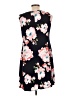 Perceptions Floral Black Casual Dress Size 12 Petite - photo 2