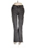 Zara Chevron-herringbone Gray Jeans Size 8 - photo 1