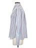 FRAME 100% Silk Stripes Blue Long Sleeve Silk Top Size XS - photo 5