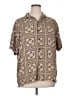 Assorted Brands 100% Viscose Paisley Brown Short Sleeve Button-Down Shirt Size XL - photo 1