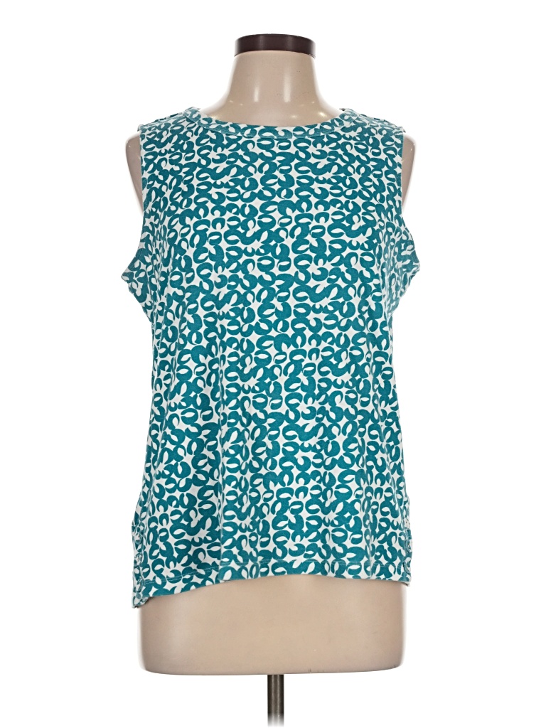 Pre-owned Chico's Sleeveless Blouse In Teal