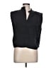 Zara Black Sleeveless Button-Down Shirt Size L - photo 1