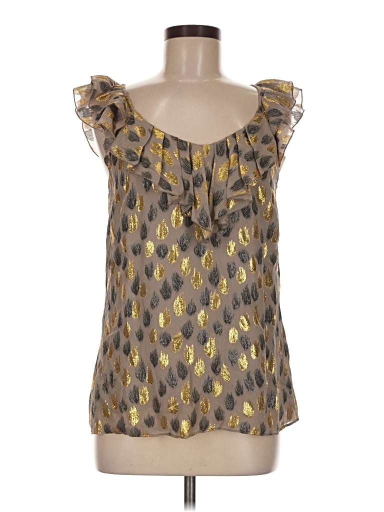 Pre-owned Leifsdottir Sleeveless Blouse In Gold