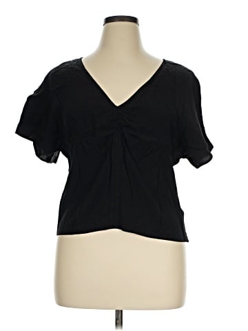 Madewell Puff-Sleeve Top in Floral Jacquard (view 1)