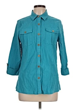 Draper's & Damon's 3/4 Sleeve Button-Down Shirt (view 1)