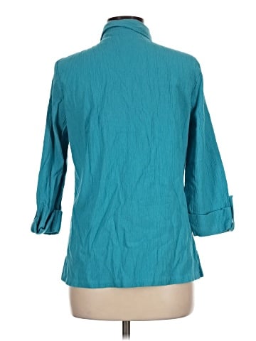 Draper's & Damon's 3/4 Sleeve Button-Down Shirt (view 2)