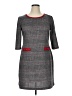 Connected Apparel Gray Casual Dress Size 14 (petite) - photo 1