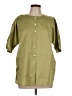 Harshman Green 3/4 Sleeve Button-Down Shirt Size L - photo 1