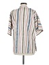 Assorted Brands Stripes White 3/4 Sleeve Button-Down Shirt Size M - photo 2