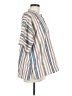 Assorted Brands Stripes White 3/4 Sleeve Button-Down Shirt Size M - photo 4