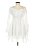 Unbranded Solid White Casual Dress Size M - photo 2