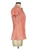 Apt. 9 Houndstooth Orange Short Sleeve Blouse Size M - photo 4