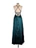 Unbranded 100% Polyester Teal Cocktail Dress Size 4 - photo 2
