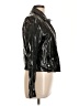 Topshop 100% Leather Metallic Black Leather Jacket Size 10 - photo 4