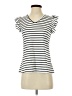 Unbranded 100% Polyester Stripes Ivory Sleeveless T-Shirt Size S - photo 1