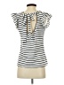 Unbranded 100% Polyester Stripes Ivory Sleeveless T-Shirt Size S - photo 2