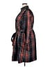 J.Crew 100% Polyester Plaid Blue Casual Dress Size 2X - photo 5