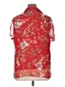 Kathie Lee 100% Polyester Floral Red Short Sleeve Blouse Size 14 - 16 - photo 2