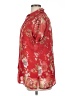 Kathie Lee 100% Polyester Floral Red Short Sleeve Blouse Size 14 - 16 - photo 5