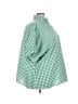 Shein Checkered-gingham Green Short Sleeve Blouse Size 4XL - photo 4