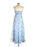 Lulus 100% Polyester Floral Blue Cocktail Dress Size XL - photo 2